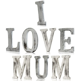 Litery Shabby Chic - Napis I LOVE MUM