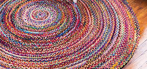 Okrągłe indyjskie dywany